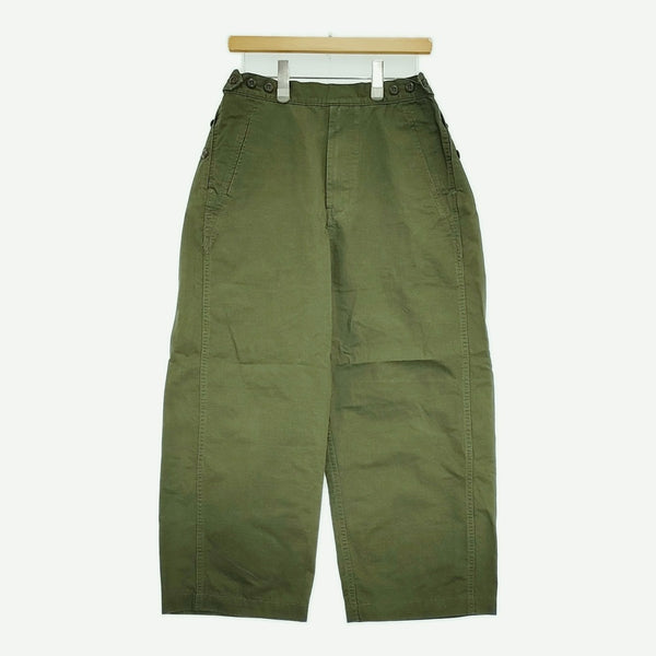 TapWater タップウォーター COTTON POPLIN サイズ34 コットンリップストップミリタリートラウザーズ パンツ カーキ メンズ【中古】5-0805G♪