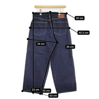 LENO LOOSE TAPERED JEANS h2002-j004 サイズ32 ワイドテーパード デニムパンツ ネイビー メンズ リノ【中古】5-0805G♪