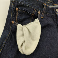 LENO LOOSE TAPERED JEANS h2002-j004 サイズ32 ワイドテーパード デニムパンツ ネイビー メンズ リノ【中古】5-0805G♪