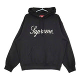 Supreme Embroidered Script Hooded Sweatshirt サイズL 定価29700円 スウェット パーカー 24AW ブラック メンズ シュプリーム【中古】5-0514M♪