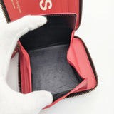 COMME des GARCONS Huge Logo Line Wallet ラウンドジップ ウォレット 二つ折り財布 レッド メンズ コムデギャルソン【中古】5-0813G∞