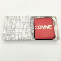 COMME des GARCONS Huge Logo Line Wallet ラウンドジップ ウォレット 二つ折り財布 レッド メンズ コムデギャルソン【中古】5-0813G∞