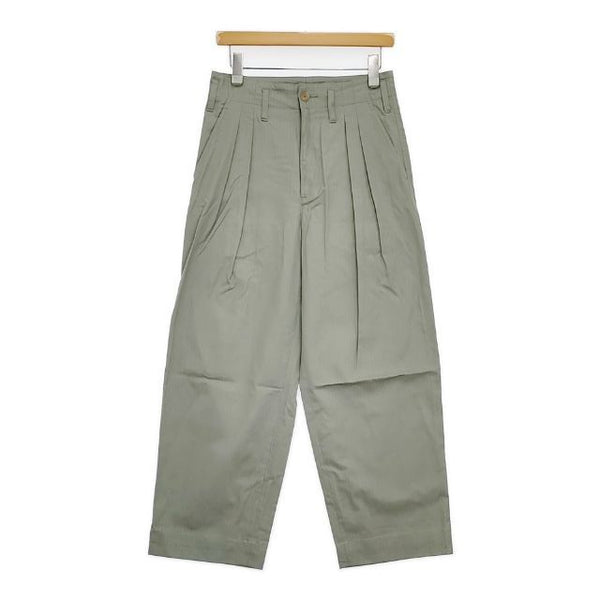 AURALEE WASHED FINX HERRINGBONE SLACKS 定価37400円 A22SP03FH ヘリンボーン パンツ ライトグリーン メンズ オーラリー【中古】5-1019G∞