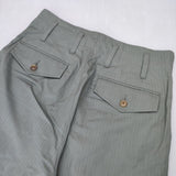 AURALEE WASHED FINX HERRINGBONE SLACKS 定価37400円 A22SP03FH ヘリンボーン パンツ ライトグリーン メンズ オーラリー【中古】5-1019G∞