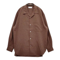 adam et Rope リラックスシルエット オープンカラー シャツ 定価13530円 GMG-03030-A 長袖シャツ ブラウン メンズ アダムエロペ【中古】5-1001M∞