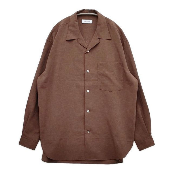 adam et Rope リラックスシルエット オープンカラー シャツ 定価13530円 GMG-03030-A 長袖シャツ ブラウン メンズ アダムエロペ【中古】5-1001M∞