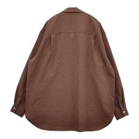 adam et Rope リラックスシルエット オープンカラー シャツ 定価13530円 GMG-03030-A 長袖シャツ ブラウン メンズ アダムエロペ【中古】5-1001M∞