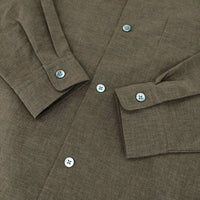 adam et Rope リラックスシルエット オープンカラー シャツ 定価13530円 GMG-03030-A 長袖シャツ ブラウン メンズ アダムエロペ【中古】5-1001M∞
