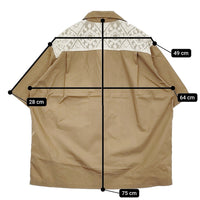 adam et Rope キューバシャツ レース GMG-04250-A サイズL オープンカラー 半袖シャツ ベージュ ホワイト メンズ アダムエロペ【中古】5-0704S♪