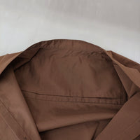 adam et Rope バンドカラー ポケッタブルシャツ GMG-02130-A サイズXL パッカブル 半袖シャツ ブラウン メンズ アダムエロペ【中古】5-0704S♪