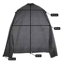 adam et Rope ウールポリエステル ブルゾン 裏地メッシュ GML-1501-B ジャケット チャコールグレー メンズ アダムエロペ【中古】5-1009T∞