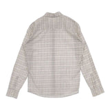 Time is on チェックシャツ toss-1126 長袖シャツ ホワイト ピンク パープル メンズ タイムイズオン【中古】6-0330M∞