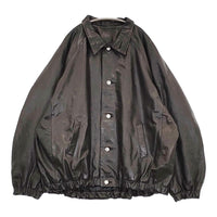 ISSUETHINGS John別注 Lether Jacket 定価181500円 レザー ジャケット 24SS ブラック メンズ イシューシングス【中古】5-0912T♪