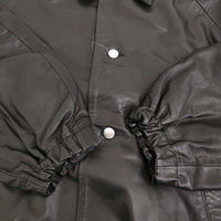ISSUETHINGS John別注 Lether Jacket 定価181500円 レザー ジャケット 24SS ブラック メンズ イシューシングス【中古】5-0912T♪