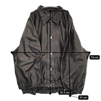 ISSUETHINGS John別注 Lether Jacket 定価181500円 レザー ジャケット 24SS ブラック メンズ イシューシングス【中古】5-0912T♪