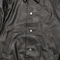 ISSUETHINGS John別注 Lether Jacket 定価181500円 レザー ジャケット 24SS ブラック メンズ イシューシングス【中古】5-0912T♪