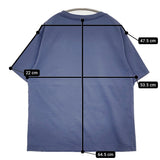 NEON SIGN ワンポイントグラフィックロゴダブルポケットTシャツ NO0830 カットソー ブルーグレー メンズ ネオンサイン【中古】5-0704S♪