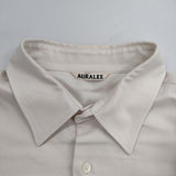 AURALEE SUPER LIGHT WOOL SHIRTS スーパーライトウールシャツ 定価36300円 A22AS01OS 長袖シャツ 22AW オフホワイト メンズ オーラリー【中古】5-1009T∞