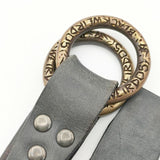 Black Weirdos Ring belt 定価24200円 レザー 革 ベルト 23SS ネイビー メンズ ブラックウィドー【中古】5-0813G∞