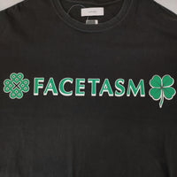 FACETASM クローバー・ロゴプリントオーバーサイズTシャツ KG0-TEE-U12 半袖Ｔシャツ カットソー ブラック メンズ ファセッタズム【中古】5-0704S♪
