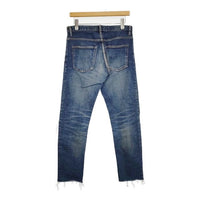 MINEDENIM ニークラッシュデニムパンツ レザーパッチ加工 ジーンズ ダメージ加工 2011-1002-86-302 デニムパンツ ブルー メンズ マインデニム【中古】5-1001G∞