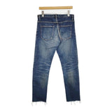 MINEDENIM ニークラッシュデニムパンツ レザーパッチ加工 ジーンズ ダメージ加工 2011-1002-86-302 デニムパンツ ブルー メンズ マインデニム【中古】5-1001G∞