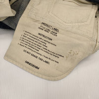 MINEDENIM ニークラッシュデニムパンツ レザーパッチ加工 ジーンズ ダメージ加工 2011-1002-86-302 デニムパンツ ブルー メンズ マインデニム【中古】5-1001G∞
