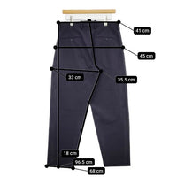 YAECA CONTEMPO 2WAY パンツ タックストレート 定価27500円 52653 パンツ ネイビー メンズ ヤエカ【中古】5-1001G∞
