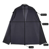 LAMOND. NO-COLLAR SHARI JACKET 定価25300円 LM-O-113 サイズ2 ノーカラージャケット 25SS ネイビー メンズ ラモンド【中古】5-0531M♪