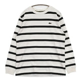 LACOSTE/BEAMS 別注 TH733LJ 長袖Ｔシャツ カットソー ロンＴ ホワイト グリーン メンズ ラコステ/ビームス【中古】5-1001M∞