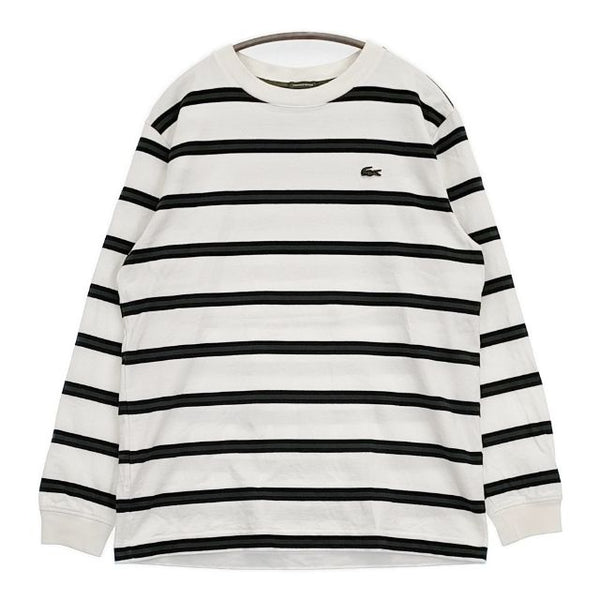 LACOSTE/BEAMS 別注 TH733LJ 長袖Ｔシャツ カットソー ロンＴ ホワイト グリーン メンズ ラコステ/ビームス【中古】5-1001M∞