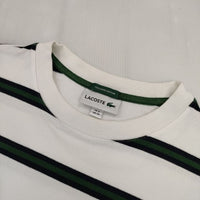 LACOSTE/BEAMS 別注 TH733LJ 長袖Ｔシャツ カットソー ロンＴ ホワイト グリーン メンズ ラコステ/ビームス【中古】5-1001M∞