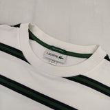 LACOSTE/BEAMS 別注 TH733LJ 長袖Ｔシャツ カットソー ロンＴ ホワイト グリーン メンズ ラコステ/ビームス【中古】5-1001M∞