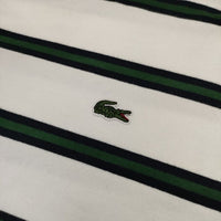 LACOSTE/BEAMS 別注 TH733LJ 長袖Ｔシャツ カットソー ロンＴ ホワイト グリーン メンズ ラコステ/ビームス【中古】5-1001M∞