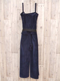 SAYAKADAVIS WIDE LEG JUMPSUIT ジャンプスーツ オールインワン サロペット ネイビー レディース サヤカ デイヴィス【中古】8-1119A◆