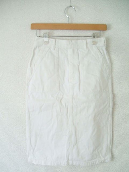 HYKE デニムスカート サイズ1 ホワイト レディース ハイク【中古】0-0326M▲