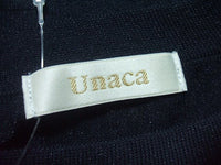 Unaca ニットカットソー サイズ38 カットソー ネイビー ラメ レディース アナカ【中古】0-0731M▲