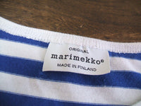 marimekko ボーダー　サイズ160 ワンピース ホワイト　ブルー レディース マリメッコ【中古】1-0114M△