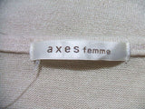 axes femme/フリルニット/セーター/ベージュ/アクシーズファム【中古】【レディース】1-0322M▲