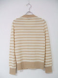 A.P.C. ボーダー カーディガン ベージュ レディース アーペーセー【中古】1-0925T▲