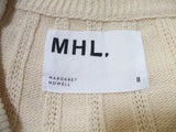 MHL. VINTAGE COTTON LINEN Vネック 595-1263504 セーター アイボリー レディース  エムエイチエル【中古】2-0114M▲