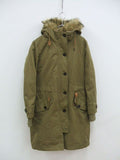 PARKA LONDON ファーモッズコート ライナー付き カーキ サイズS パーカロンドン【中古】1-1129A♪