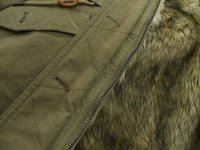 PARKA LONDON ファーモッズコート ライナー付き カーキ サイズS パーカロンドン【中古】1-1129A♪