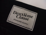 Deuxieme Classe ウール二重織ノーカラー コート ブラック レディース  ドゥーズィエムクラス【中古】2-0125A♪