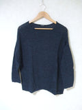 pas de calais ワイド サイズ36 ニット ネイビー レディース パドカレ【中古】2-1125T△