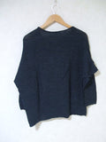 pas de calais ワイド サイズ36 ニット ネイビー レディース パドカレ【中古】2-1125T△