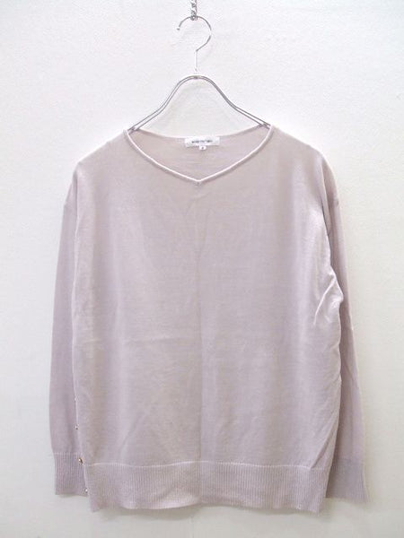 NATURAL BEAUTY BASIC ウール混 サイドボタン ニット ピンク レディース ナチュラルビューティーベーシック【中古】2-1025T◆