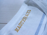 MASTER&CO. MC145 ショートスリーブボーダーTシャツ 定価9900 サイズ2 半袖Ｔシャツ ホワイト ブルー レディース マスターアンドコー【中古】2-0607S△