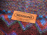 Missoni イタリア製 モヘア混 総柄 カーディガン ブルー 多色 レディース ミッソーニ【中古】2-1002T▲