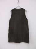 PHEENY MOLE STRIPE JUMPER SKIRT  新品タグ付 ジャンパースカート ワンピース ブラウン レディース フィーニー【中古】2-1005T∞